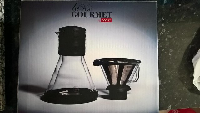 Preview of the first image of Bodum Bistro dripper coffee maker - Le Vrai Gourmet.