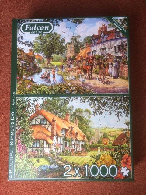 Preview of the first image of 2 x FALCON DE LUXE 1000 PIECE JIGSAW PUZZLES.