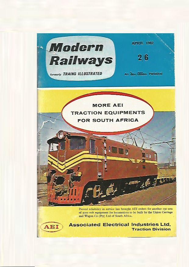 Preview of the first image of MODERN RAILWAYS MAGAZINE – APRIL 1962.