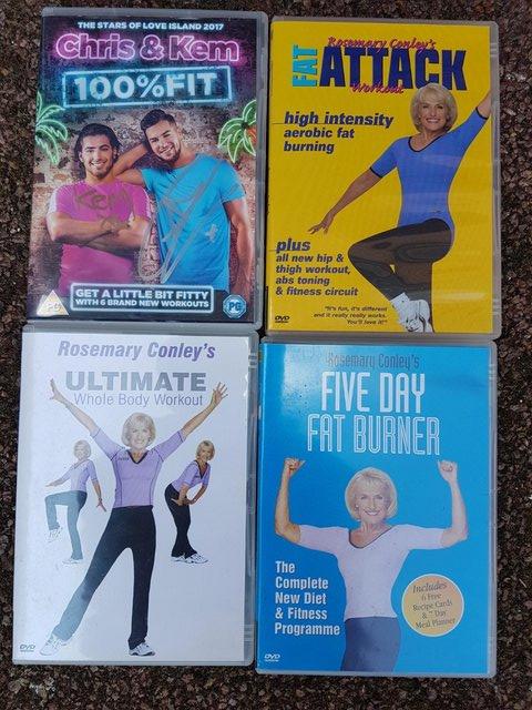 Preview of the first image of collection of four keep fit dvds.