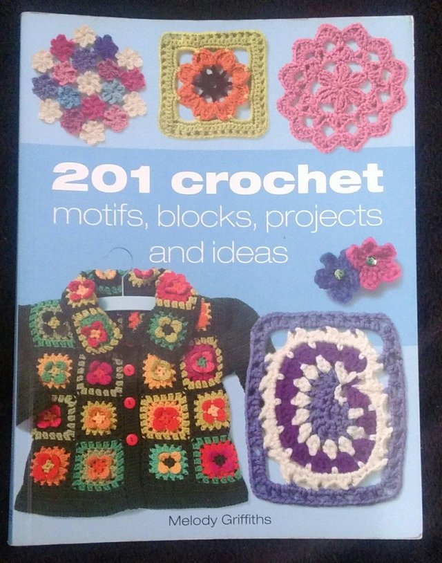 Preview of the first image of Crochet Pattern book containing 201 Crochet patterns.