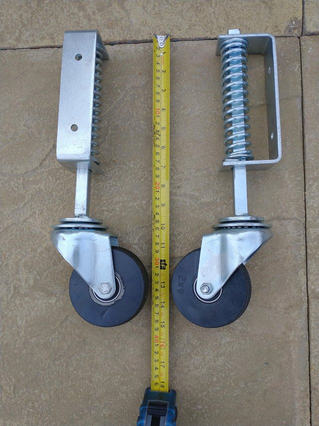 Preview of the first image of Heavy-duty swivel gate castor spring loaded.