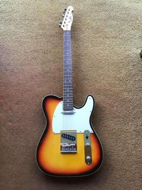 Preview of the first image of Chord telecaster guitar and gig bagfor sale.
