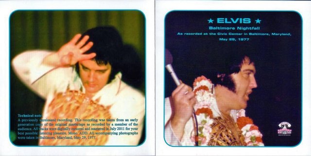 Preview of the first image of ELVIS PRESLEY RARE CD BALTIMORE NIGHTFALL.