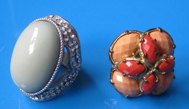 Preview of the first image of Large Costume jewellery Rings, £2 - £3 each.