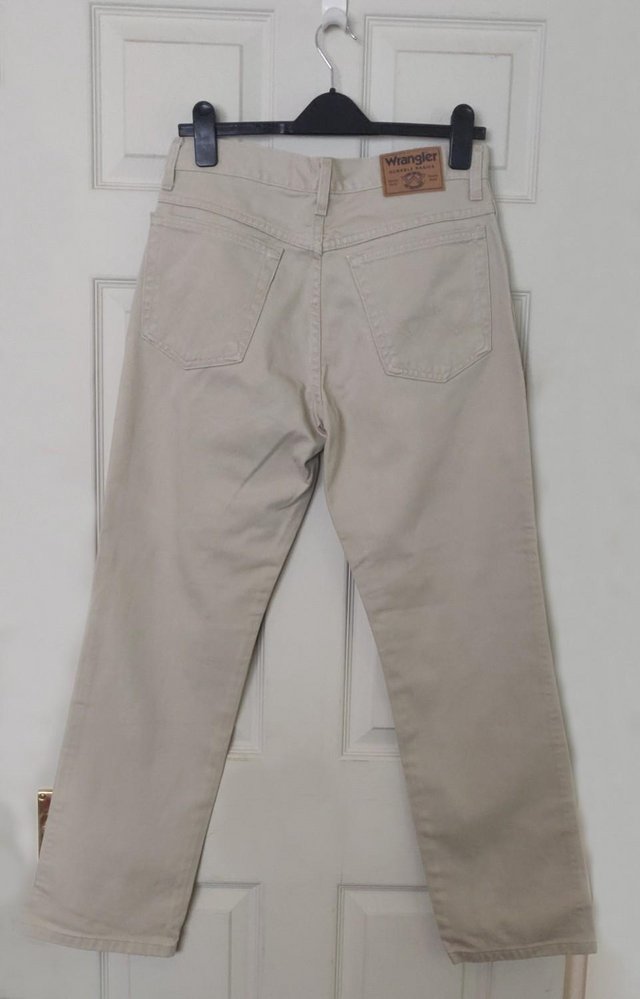 Image 2 of Mens Beige Jeans By Wrangler - Size 32W/30L
