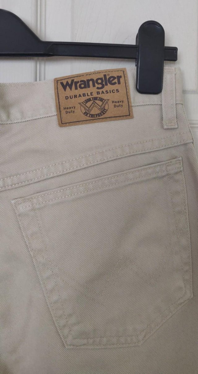 Image 3 of Mens Beige Jeans By Wrangler - Size 32W/30L