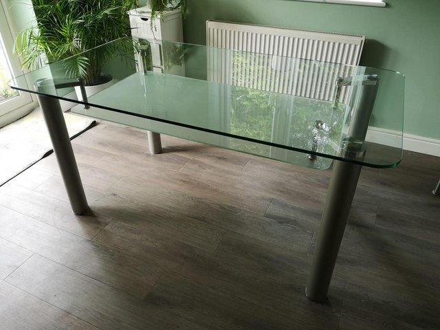Image 2 of Glass dining table and chairs for sale