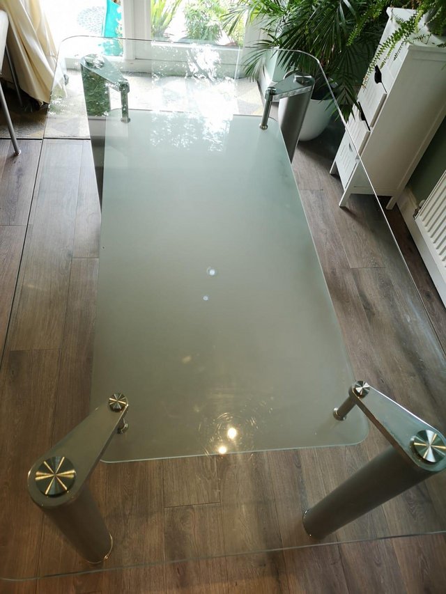 Image 3 of Glass dining table and chairs for sale