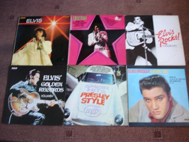 Preview of the first image of COLLECTION OF SIX ELVIS PRESLEY LP RECORDS.