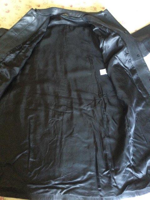 Image 9 of Vintage St.Michael Butter-Soft Jet Black Leather Coat sz 16