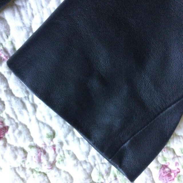 Image 18 of Vintage St.Michael Butter-Soft Jet Black Leather Coat sz 16