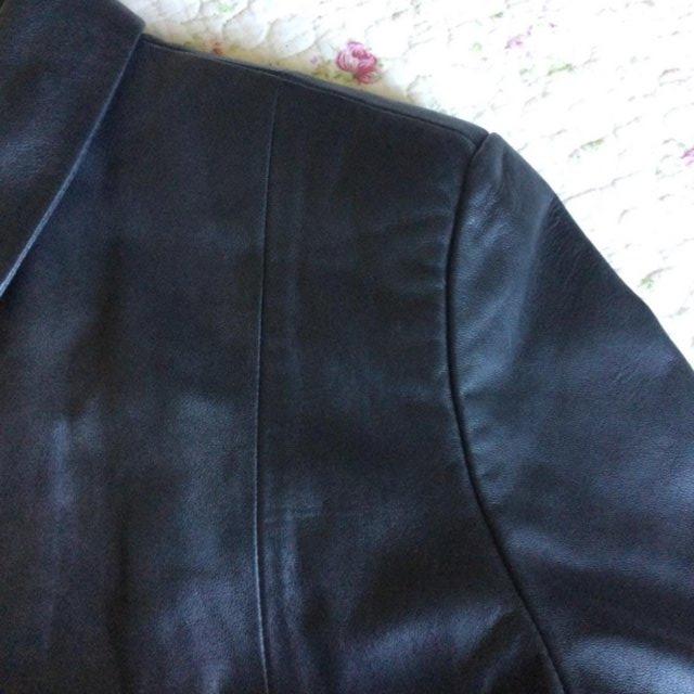 Image 17 of Vintage St.Michael Butter-Soft Jet Black Leather Coat sz 16