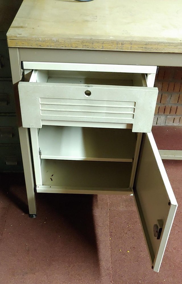 Image 3 of Workbench with storage cabinet and drawer