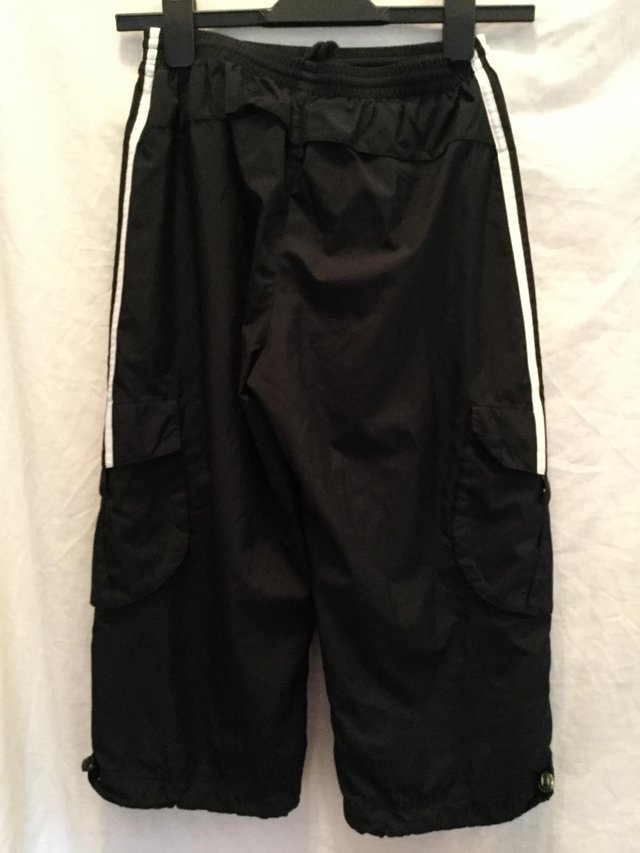 Image 2 of Adidas black three quarter shorts