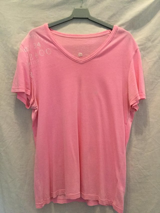 Preview of the first image of Casual bright pink tee shirt by Easy.