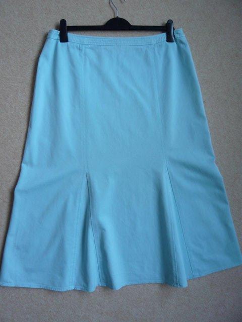 Image 3 of Suit - Viyella pale turquoise skirt suit
