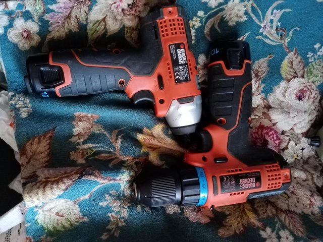 Preview of the first image of 2 x Black And Decker, Lithium battery 10 volt hand Drill..
