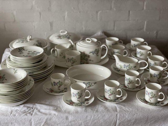 Preview of the first image of Vintage unused Wedgwood Lemon Tree fine bone china dinner.