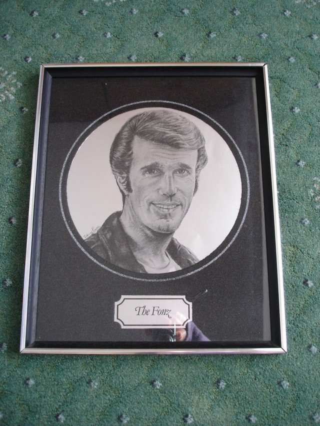 Preview of the first image of FRAMED PRINT OF FONZ ***REDUCED***.
