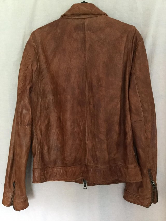 Image 2 of Leather bomber style jacket by Victory