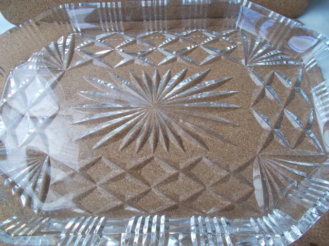 Image 2 of Beautifully cut, crystal tray, well suited to display on a d