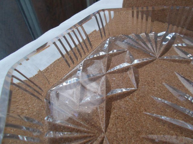 Image 3 of Beautifully cut, crystal tray, well suited to display on a d