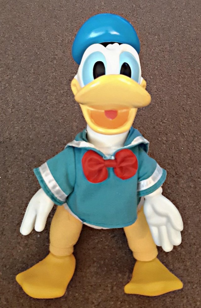Preview of the first image of Vintage 14" Donald Duck Plush With Vinyl Head, Hands & Feet.