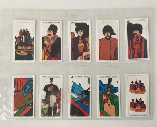 Preview of the first image of Set of 10 Beatles Yellow Submarine Collectors Cards.
