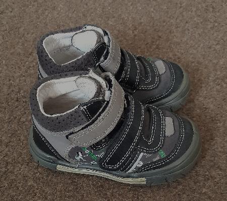 Image 4 of Bartek Toddlers Black/Grey Football Theme Shoes - Size EU 21