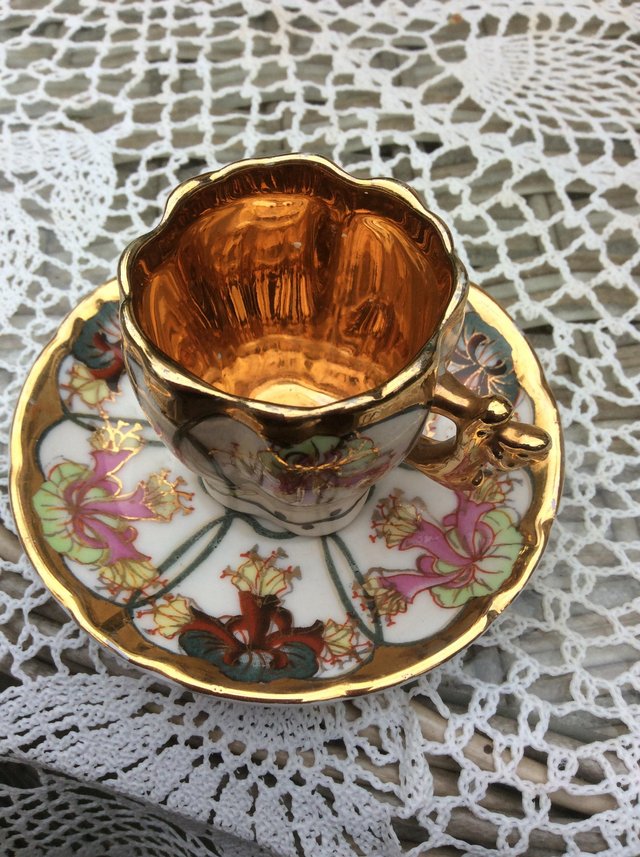 Image 3 of Small very decorative china cup and saucer