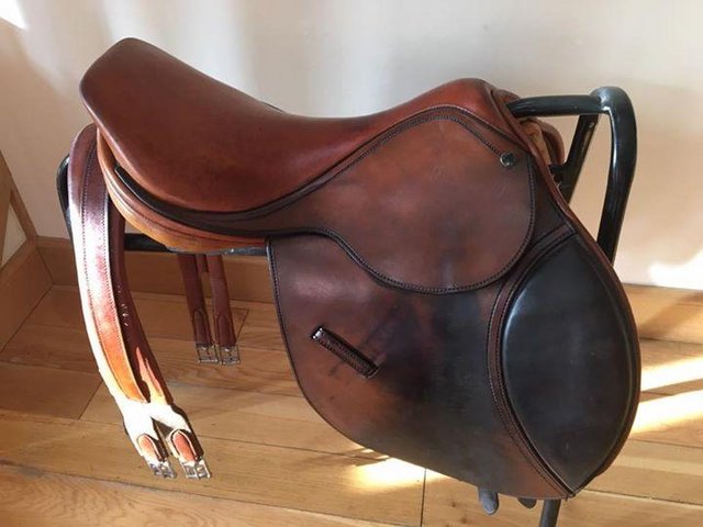 Image 2 of Close contact Pessoa style leather pony saddle