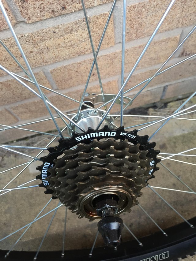 Image 4 of 26 mtb wheels 7 speed with tyres