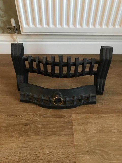 Image 3 of Black Cast Iron Fire Grate and Front