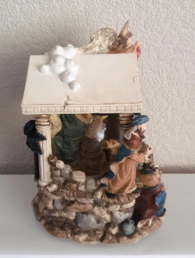 Image 4 of Beautiful Vintage Musical Nativity Snow Globe