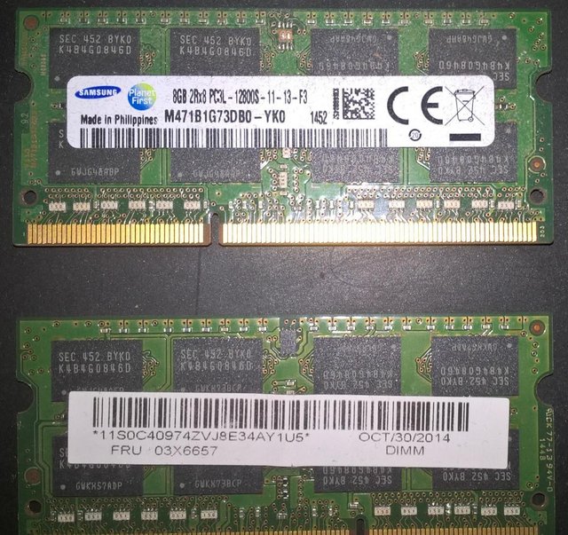 Preview of the first image of Samsung 16GB (2x8GB) PC3-12800 DDR3L.