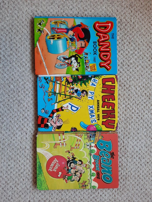 Preview of the first image of Dandy, Beano and Cheeky Vintage Annuals.