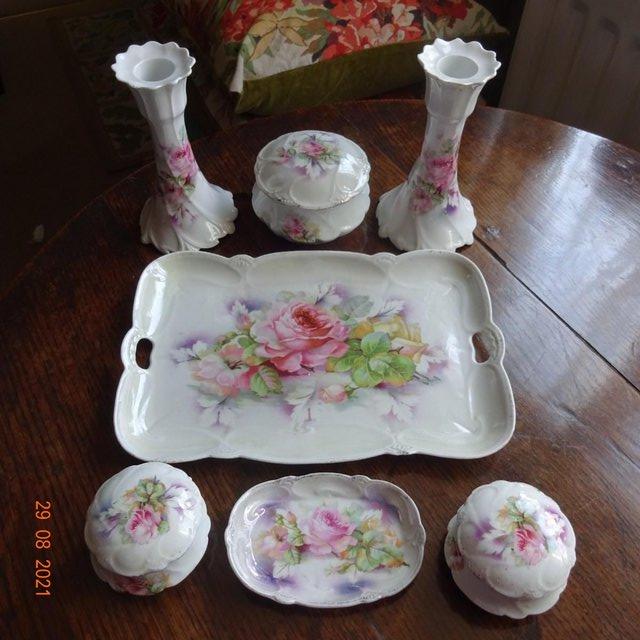 Preview of the first image of Vintage Rosy Dressing table Set.