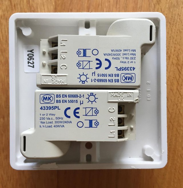 Preview of the first image of MK Logic 2-Gang 2-Way White Dimmer Switch.