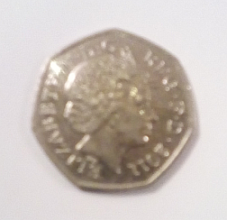 Preview of the first image of 50p Coin - London 2012 Olympic Offside Rule.