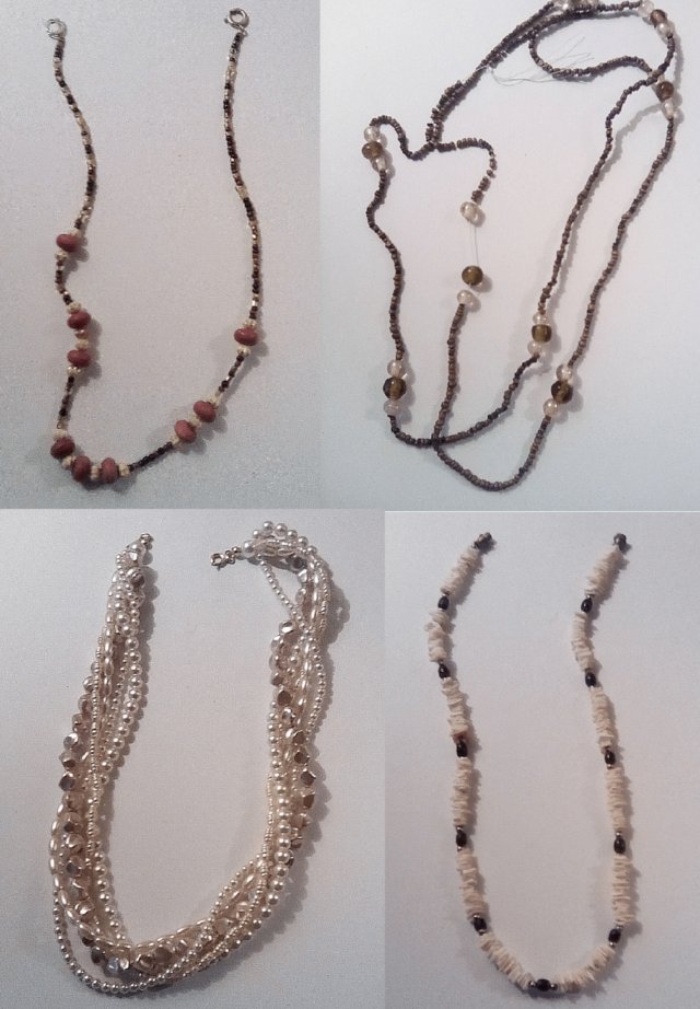 Preview of the first image of Necklaces x 4 different types beads and art pearls.
