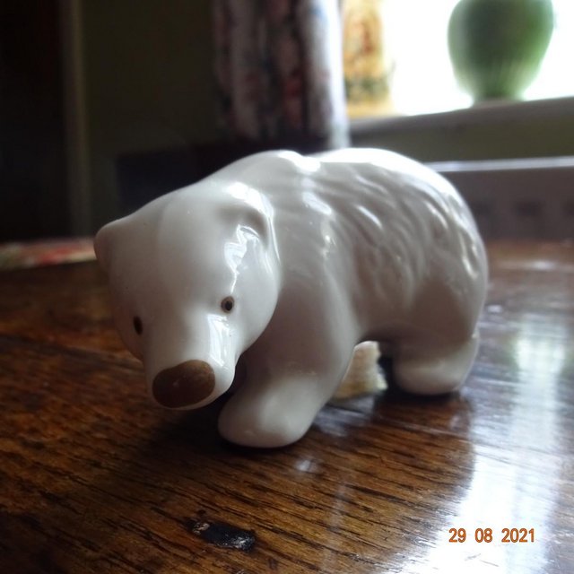 Preview of the first image of Vintage Szeiler Polar Bear Figure.