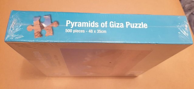 Preview of the first image of 500 piece JIGSAW by PUZZLE WORLD called PYRAMIDS OF GIZA. ON.