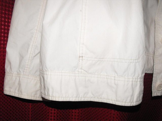 Preview of the first image of LADIES WHITE 'DENIM-STYLE' JACKET SIZE 26/28 - BNWOT.