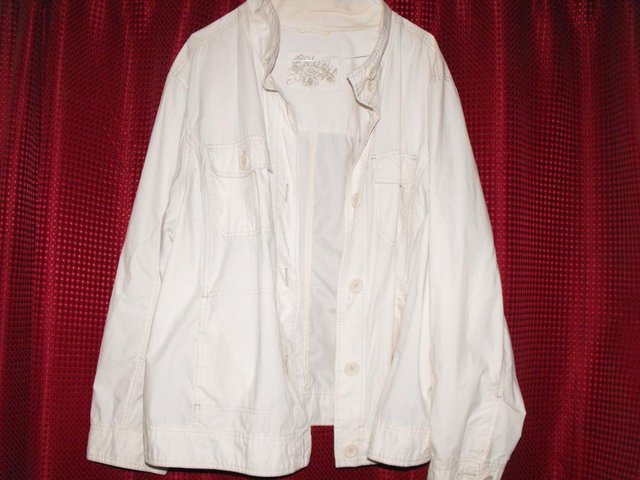 Image 2 of LADIES WHITE 'DENIM-STYLE' JACKET SIZE 26/28 - BNWOT