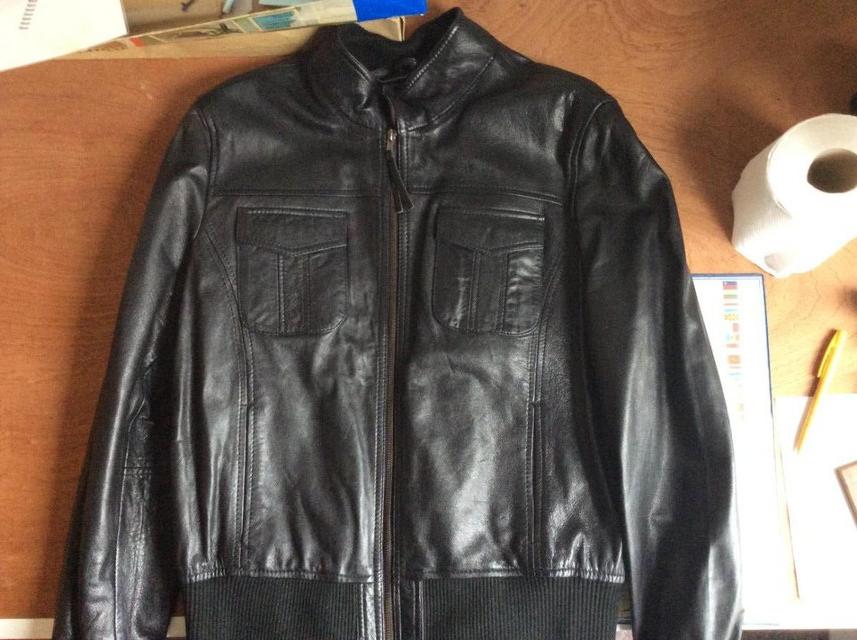 Preview of the first image of Black Leather Dress Jacket(XL).