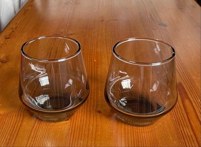 Preview of the first image of SMOKED GLASS TUMBLERS IN NEW CONDITION.