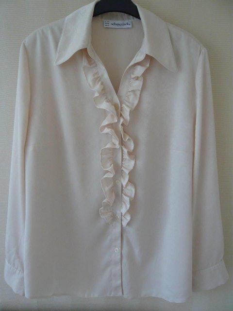 Preview of the first image of Blouse: long sleeved with centre front frill made in Germany.