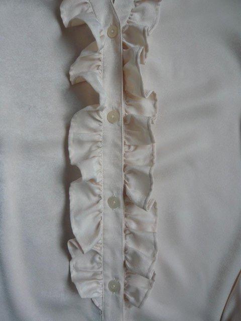 Image 2 of Blouse: long sleeved with centre front frill made in Germany