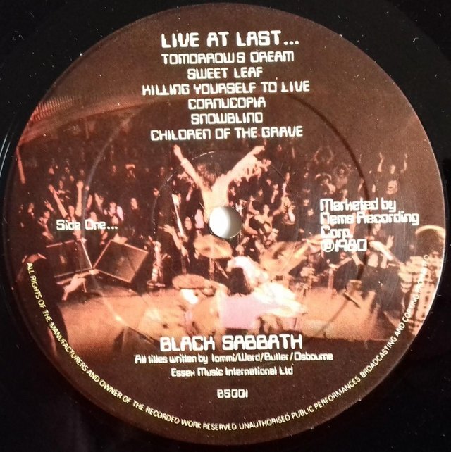 Image 2 of Black Sabbath ‘Live at Last’ 1980 UK 1st Press LP. NM/EX/VG+